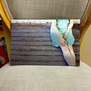 Artwork of Young Girl Sitting On Bench